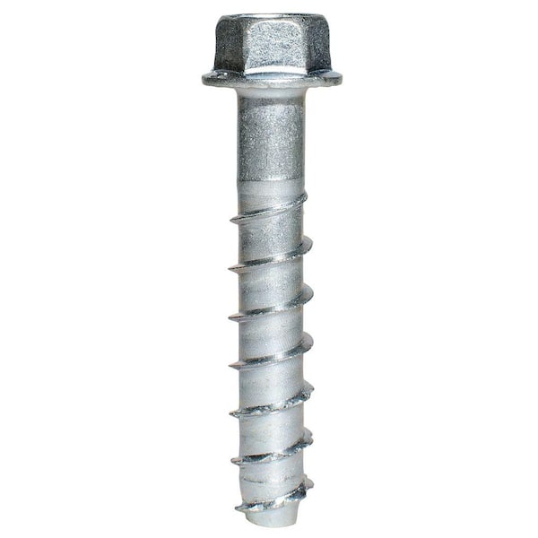 Titen HD 3/8 in. x 2-1/2 in. Zinc-Plated Heavy-Duty Concrete Screw (50-Pack) - Item # THD37212H