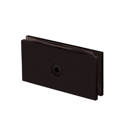 FHC Square 180 Degree Glass Clamp with 1 Hole - Oil Rubbed Bronze - Item # CS11800RB