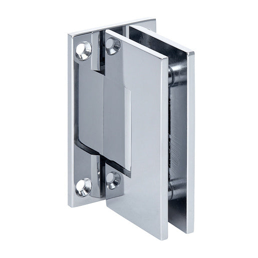 CRL Polished Chrome Geneva 037 Series Wall Mount Full Back Plate Standard Hinge - Item # GEN037CH