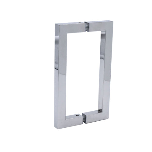 FHC 8" Center-to-Center Square Pull - Polished Chrome - Item # PHSQ8X8CH