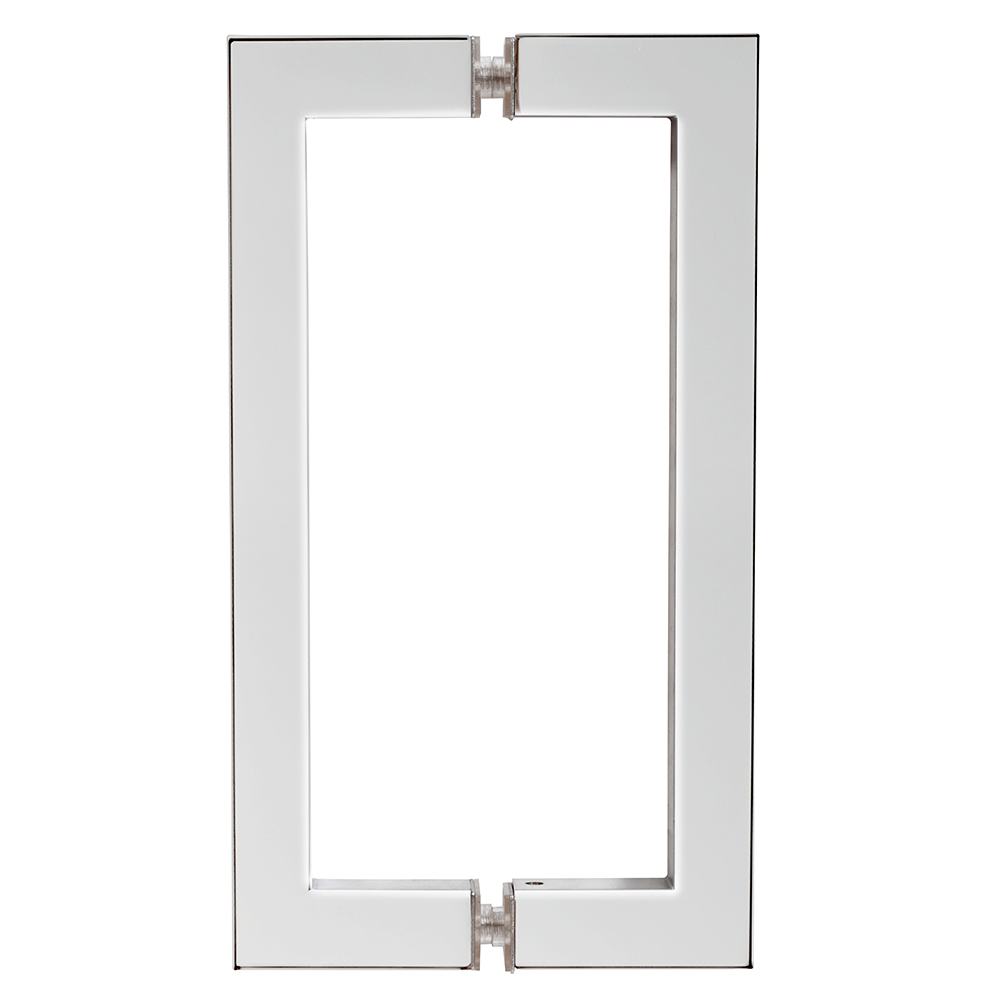 CRL Polished Chrome 8" x 8" SQ Series Square Tubing Back-to-Back Pull Handles - Item # SQ8X8CH