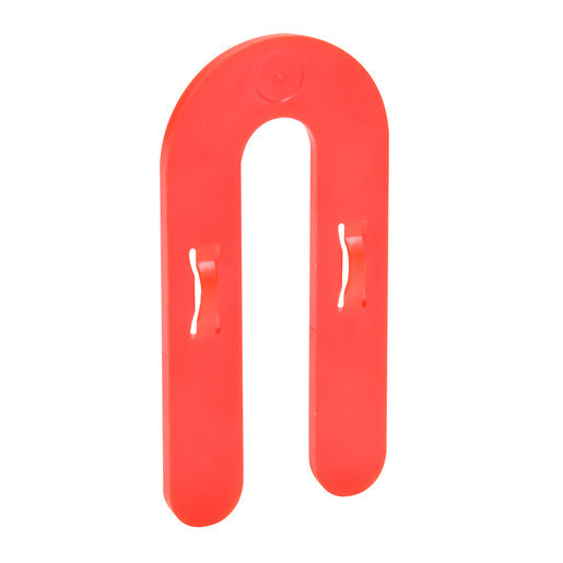 CRL Red 1/8" x 3" Plastic Interlocking Horseshoe Shims - 100 Pack - Item # 1HS02