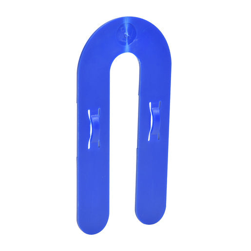 CRL Blue 1/16" x 3" Plastic Interlocking Horseshoe Shims - 100 Pack - Item # 1HS03
