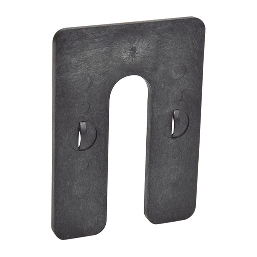 CRL Black 1/4" x 4" Plastic Interlocking Horseshoe Shims - 100 Pack - Item # 1HS04
