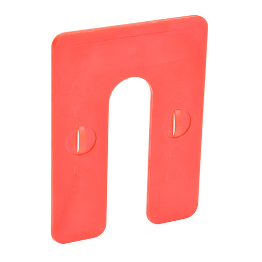 CRL Red 1/8" x 4" Plastic Interlocking Horseshoe Shims - 100 Pack - Item # 1HS05