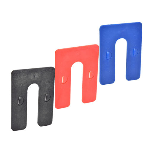 CRL 4" Plastic Interlocking Horseshoe Shim Assortment - Includes 1/16"(1HS04), 1/8"(1HS05), 1/4"(1HS06) - 300ct. (100 ea. Size)