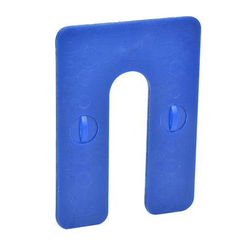CRL Blue 1/16" x 4" Plastic Interlocking Horseshoe Shims - 100 Pack - Item # 1HS06
