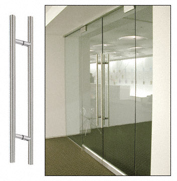 CRL Brushed Stainless 24" Extra Length Ladder Style Back-to-Back Pull - Item # 24LPBS