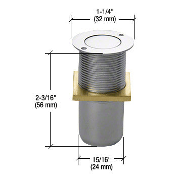 CRL Polished Stainless Dust Proof Keeper - Item # AMR207PS