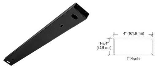 CRL Matte Black 4" x 72" Double Door Header - Item # DCH4MBLD