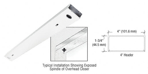 CRL Satin Anodized 4" x 72" Double Door Header - Item # DCH4SAD