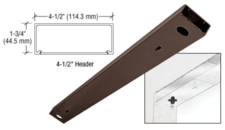 CRL Black Bronze Anodized 4-1/2" x 72" Double Door Header - Item # DCHDUD