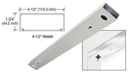 CRL Satin Anodized 4-1/2" x 72" Double Door Header - Item # DCHSAD