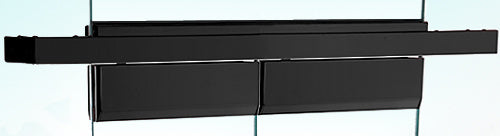 CRL Matte Black Double Floating Header for Overhead Concealed Door Closers - for 72" Wide Opening - Item # FH4MBLD