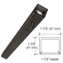 CRL Black Bronze Anodized 36" Stock Size Narrow Header - Item # NH236DU