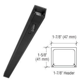 CRL Matte Black Anodized 36" Stock Size Narrow Header - Item # NH236MBL
