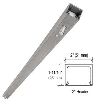 CRL Brushed Stainless 72" Stock Size Double Door Narrow Header - Item # NH272BS