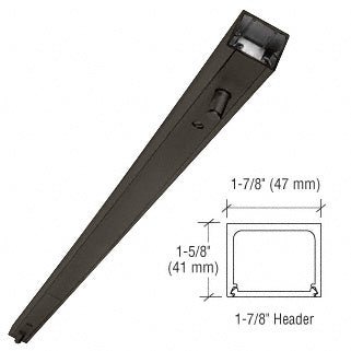 CRL Black Bronze Anodized 72" Stock Size Double Door Narrow Header - Item # NH272DU