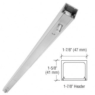 CRL Satin Anodized 72" Stock Size Double Door Narrow Header - Item # NH272SA