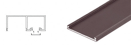 CRL Black Bronze Anodized Header Snap-In Filler - 120" Length - Item # NHF12DU