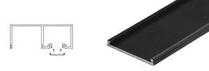 CRL Matte Black Header Snap-In Filler - 120" Length - Item # NHF12MBL