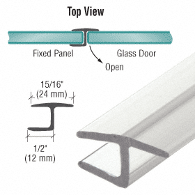CRL Polycarbonate H-Jamb 180 Degree for 3/8" Glass - P380HJ