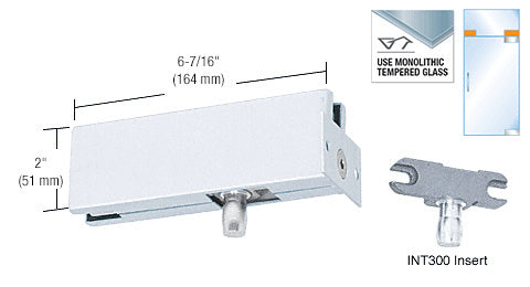 CRL Satin Anodized Wall Mounted Transom Patch With 1NT300 Insert - Item # PH34A