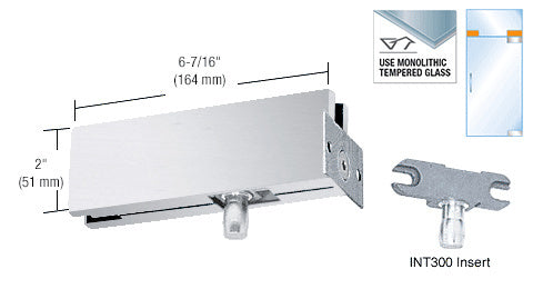 CRL Brushed Stainless Wall Mounted Transom Patch With 1NT300 Insert - Item # PH34BS