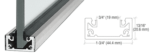 CRL Brushed Stainless 120" Shallow U-Channel - Item # SCBS3812SL