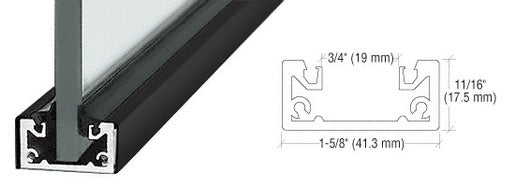 CRL Matte Black 120" Shallow U-Channel - Item # SCMBL3812SL