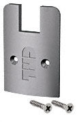CRL Brushed Stainless Low Profile Sidelite Rail Cap with Screws - Item # SREC2SBS