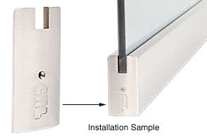 CRL Satin Anodized 4" Square End Cap for Sidelite Rails - Item # SREC4SSA