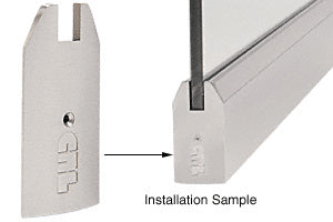CRL Brushed Stainless Steel 4" Tapered End Cap for Sidelite Rails - Item # SREC4TBS