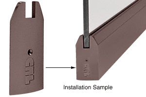 CRL Black Bronze Anodized 4" Tapered End Cap for Sidelite Rails - Item # SREC4TDU