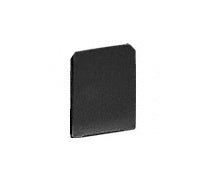 CRL Matte Black WU2 Series U-Channel End Cap - Item # WU2ECMBL