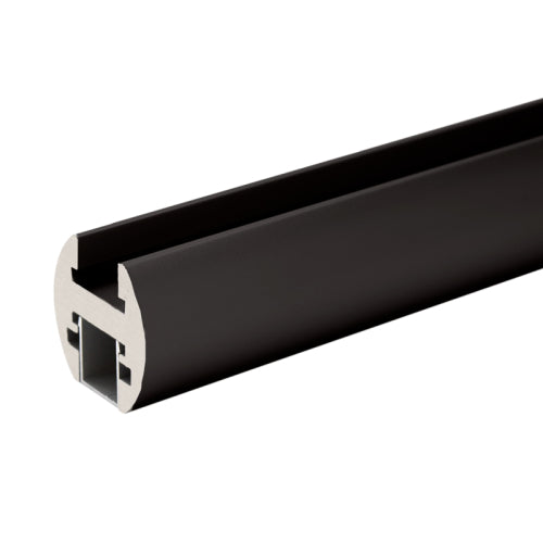 FHC Adjustable Header System 144" For 3/8" and 1/2" Glass Matte Black - AHK144MB