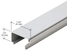 Crl-US Aluminum Glass Stop - Clear Anodized Finish -24'2" - Item # M40311