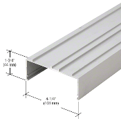 Crl-US Aluminum Stacking Head Channel - Clear Anodized Finish - 24'2" - Item # CS41811