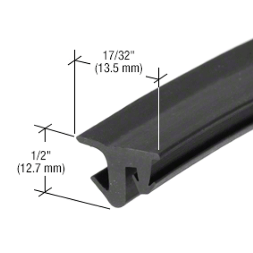 Crl-US Aluminum Black EPDM Universal Storefront Gasket - 500' - Item # NP225
