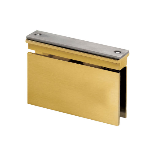 FHC Cambria Square Adjustable Header Top Pivot Hinge - Satin Brass - Item # CAM06SB