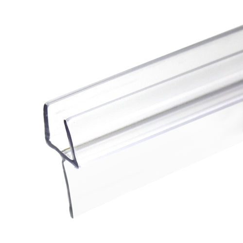 FHC One Piece Bottom Rail With Clear Wipe for 3/8" Glass - CBWD38