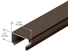 Crl-US Aluminum Glass stop - Dark Bronze Anodize -24'2" - Item # M40322
