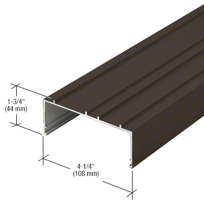 Crl-US Aluminum Stacking Head Channel - Dark Bronze Anodize - 24'2" - Item # CS41822