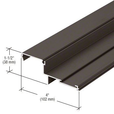 Crl-US Aluminum Sill Insert - Dark Bronze Anodize - 24'2' - Item # CS41422