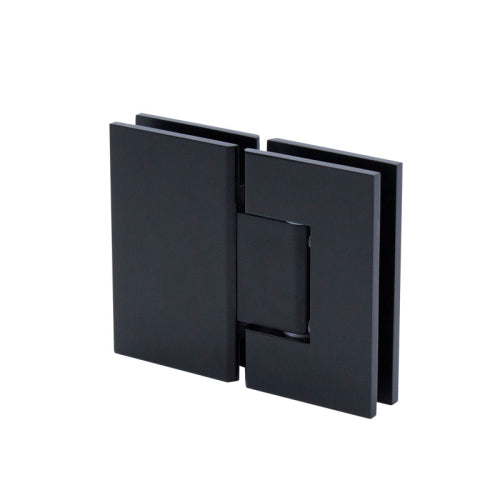 FHC Jr Glendale 180 Degree Glass-to-Glass Hinge for 1/4" Glass - Matte Black - Item # JRGLEN180MB