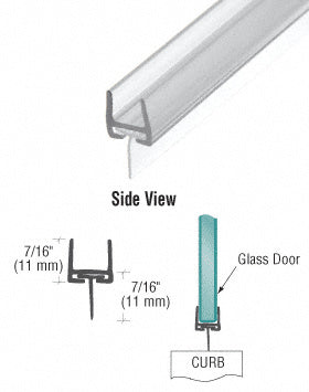 CRL Polycarbonate Bottom Rail With Wipe for 3/8" Glass - P500BR