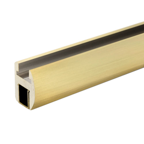 FHC Premium Header Kit for 3/8" and 1/2" Glass Satin Brass - PHK95SB