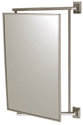 CRL Brushed Nickel 14" x 22" Pivot-N-Vue Double Hinged Mirror - Item # PV14BN