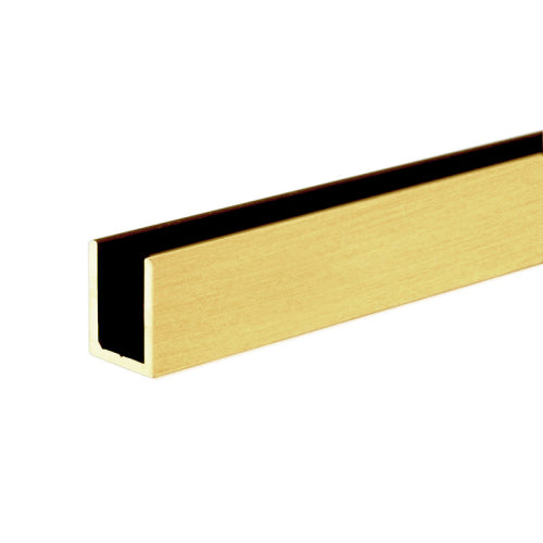 FHC Classic U-Channel 3/8" Glass 95" Long – Satin Brass - SUCD38SB