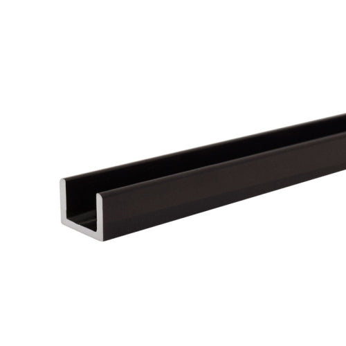FHC 3/8" Low Profile U-Channel for 3/8" Glass - 95" Long - Oil Rubbed Bronze - SUCR38ORB